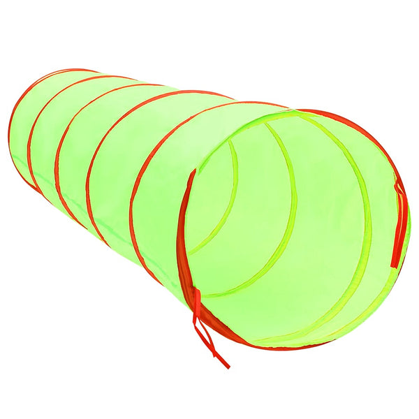 vidaXL Play Tunnel with 250 Balls Green 175 cm Polyester