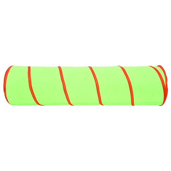 vidaXL Play Tunnel with 250 Balls Green 175 cm Polyester