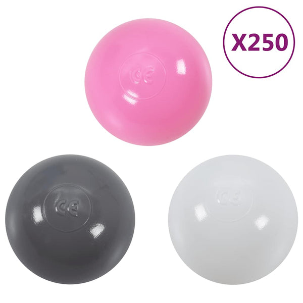 vidaXL Play Tunnel with 250 Balls Green 175 cm Polyester