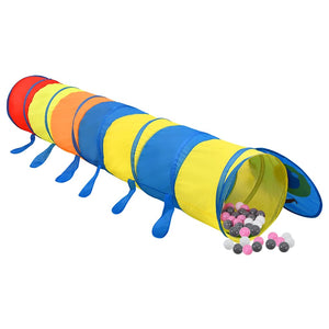 vidaXL Play Tunnel with 250 Balls Multicolour 245 cm Polyester