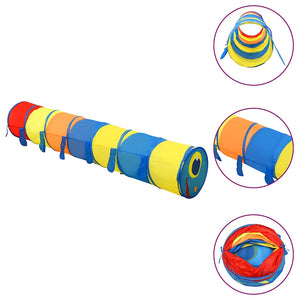 vidaXL Play Tunnel with 250 Balls Multicolour 245 cm Polyester