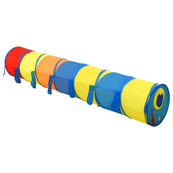 vidaXL Play Tunnel with 250 Balls Multicolour 245 cm Polyester