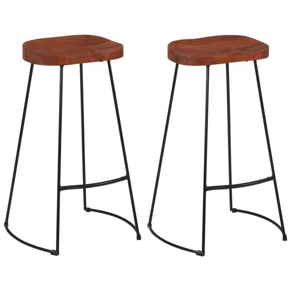 vidaXL Gavin Bar Stools 2 pcs. 50x40x78 cm Solid Mango Wood