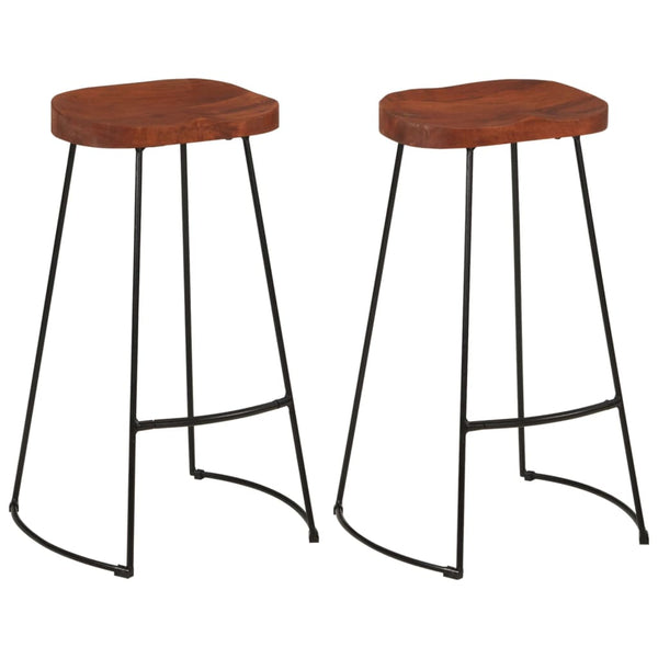 vidaXL Gavin Bar Stools 2 pcs. 50x40x78 cm Solid Mango Wood
