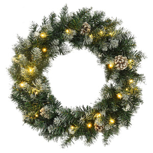 Weihnachtskranz mit LED Grün 45cm