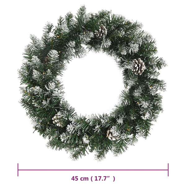 Weihnachtskranz mit LED Grün 45cm