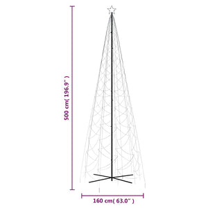 LED Weihnachtsbaum Kegel Kaltweiß 500cm