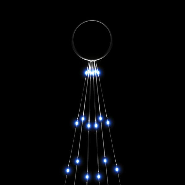 LED Weihnachtsbaum für Fahnenmast Blau