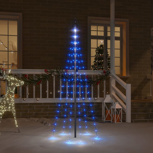 LED Weihnachtsbaum für Fahnenmast Blau