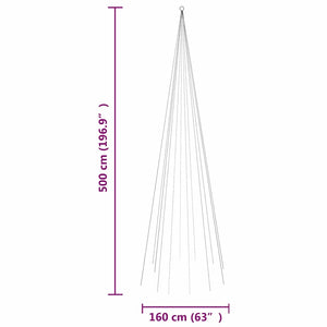 LED Weihnachtsbaum für Fahnenmast 500cm