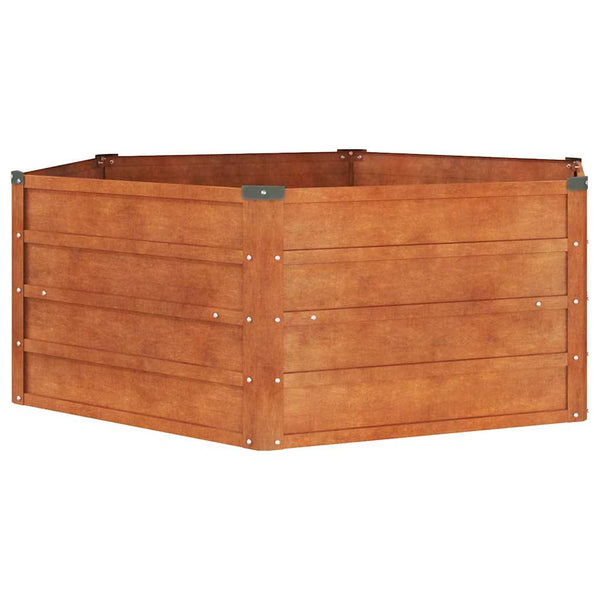 vidaXL Rusty Raised Garden Bed 129x129x45 cm Corten Steel