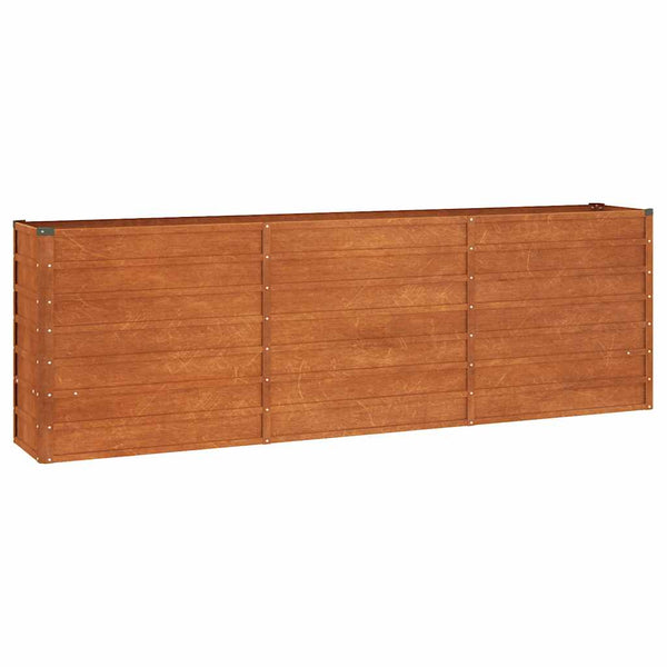 vidaXL Raised Garden Bed Rusty 240x40x77 cm Corten Steel