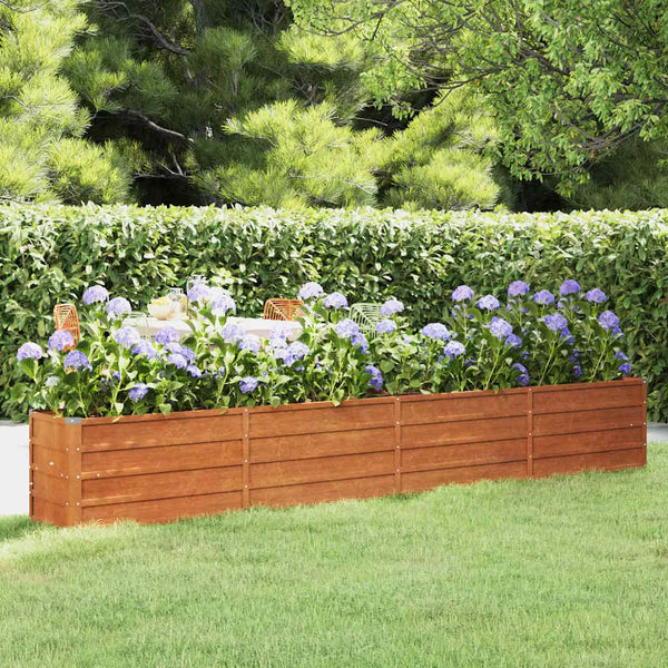 vidaXL Raised Garden Bed Rusty 320x40x45 cm Corten Steel