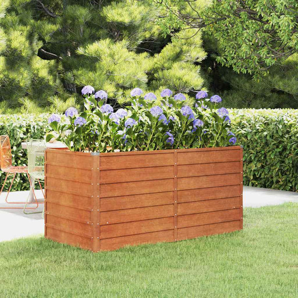 vidaXL Raised Garden Bed Rusty 160x80x77 cm Corten Steel