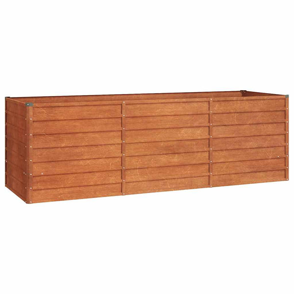 vidaXL Raised Garden Bed Rusty 240x80x77 cm Corten Steel