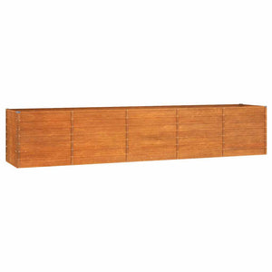 vidaXL Rusty Raised Garden Bed 400x80x77 cm Corten Steel