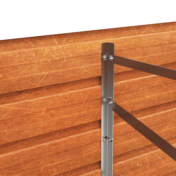 vidaXL Rusty Raised Garden Bed 400x80x77 cm Corten Steel