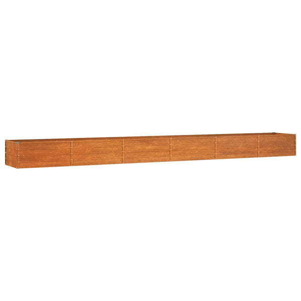 vidaXL Raised Garden Bed Rusty 600x80x45 cm Corten Steel