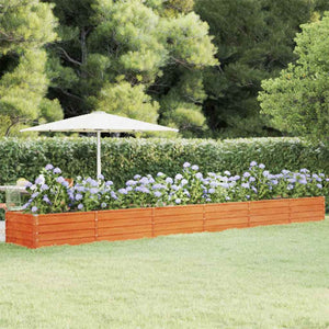 vidaXL Raised Garden Bed Rusty 600x80x45 cm Corten Steel