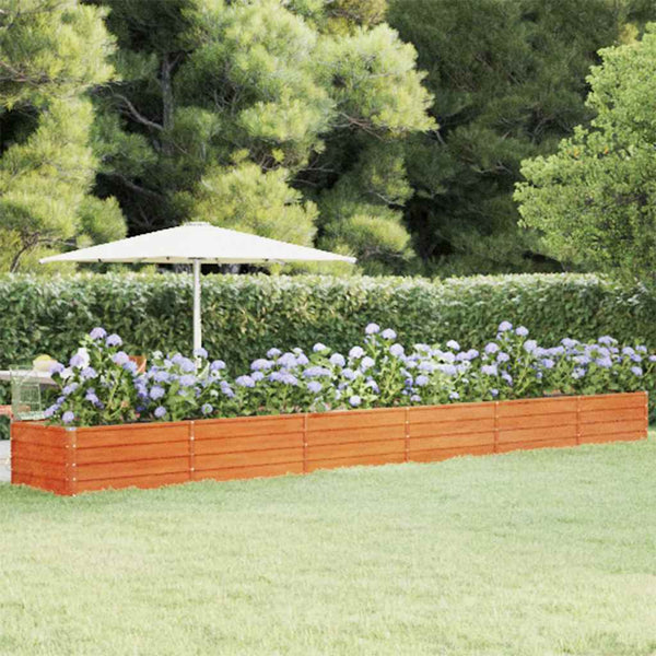 vidaXL Raised Garden Bed Rusty 600x80x45 cm Corten Steel
