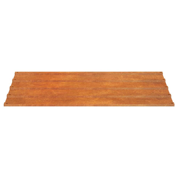 vidaXL Roof Panels 12 pcs. Rusty 60x44 cm Corten Steel