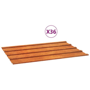 vidaXL Roofing Sheets 36 pcs Rusty 60x44 cm Corten Steel