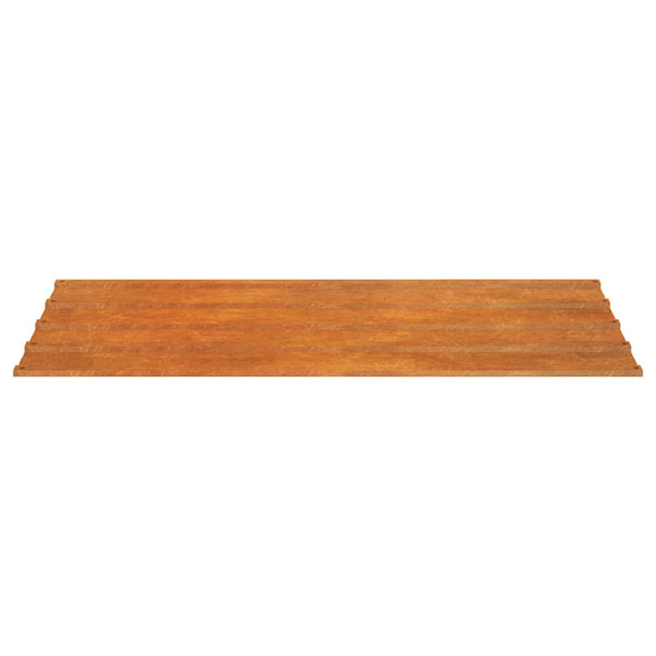 vidaXL Roofing Panels 12 pcs. Rusty 80x44 cm Corten Steel