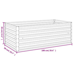vidaXL Garden Raised Bed 100 x 50 x 36 cm Corten Steel