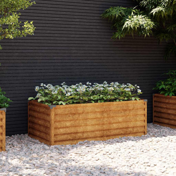 vidaXL Garden Raised Bed 100 x 50 x 36 cm Corten Steel