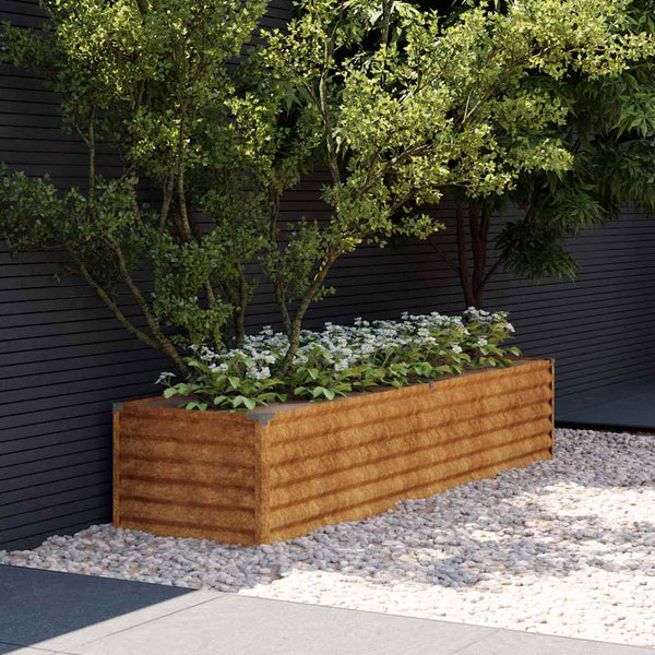 vidaXL Garden Raised Bed 194 x 50 x 36 cm Corten Steel