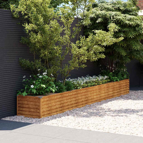 vidaXL Garden Raised Bed 386 x 50 x 36 cm Corten Steel