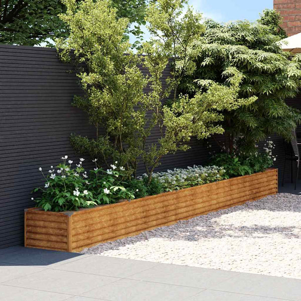 vidaXL Garden Raised Bed 482 x 50 x 36 cm Corten Steel