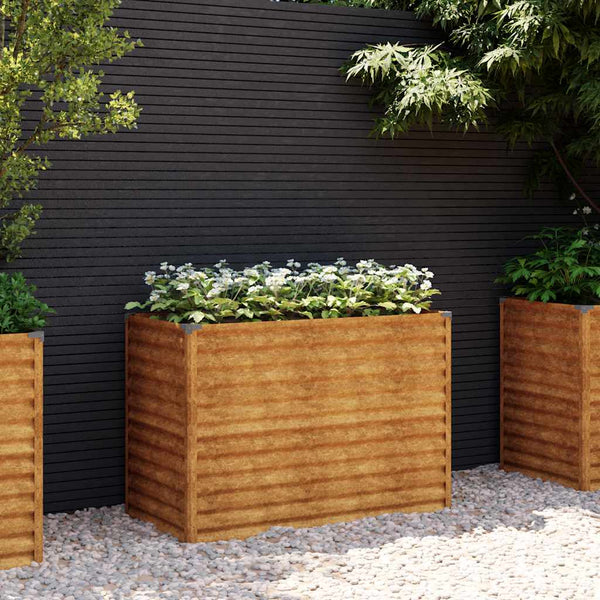 vidaXL Raised Garden Bed 100 x 50 x 69 cm Corten Steel
