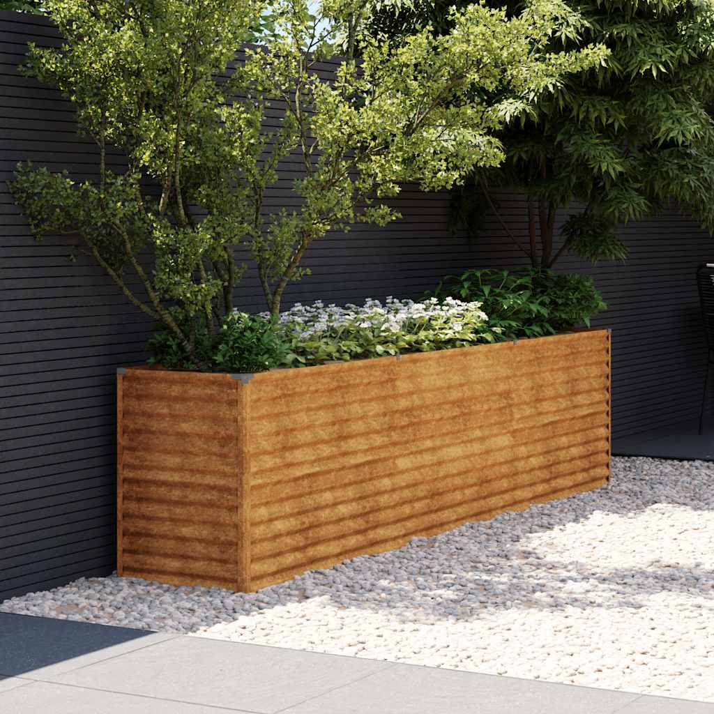 vidaXL Garden Raised Bed 291 x 50 x 69 cm Corten Steel