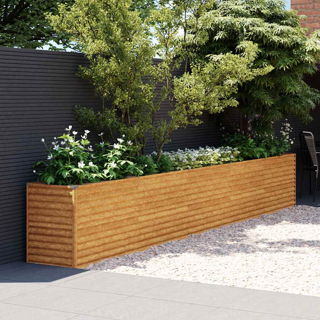 vidaXL Garden Raised Bed 482 x 50 x 69 cm Corten Steel