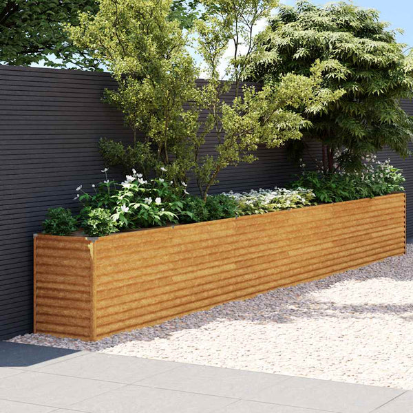 vidaXL Garden Raised Bed 578 x 50 x 69 cm Corten Steel