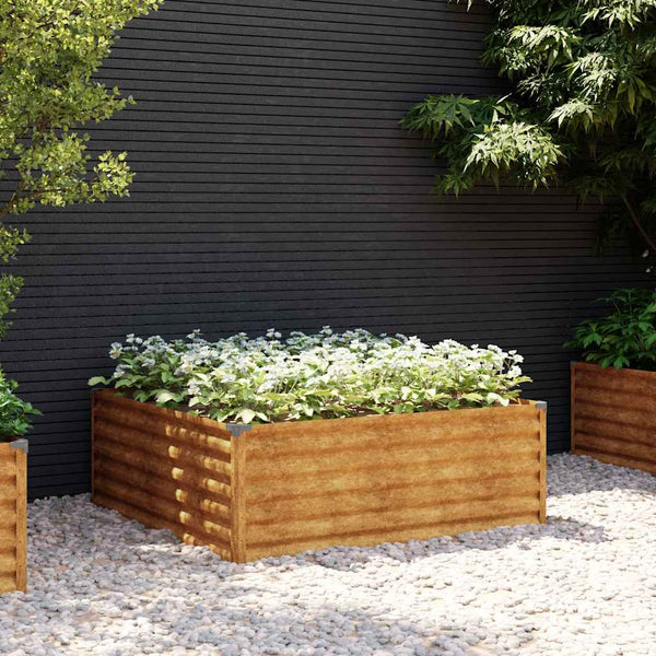vidaXL Raised Garden Bed 100x100x36 cm Corten Steel