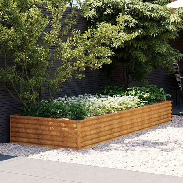 vidaXL Raised Garden Bed 291x100x36 cm Corten Steel