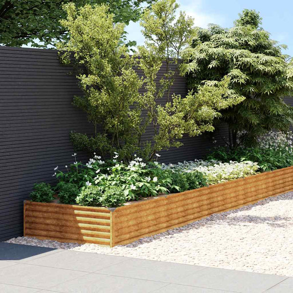 vidaXL Raised Garden Bed 1150x100x36 cm Corten Steel
