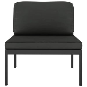 vidaXL 4-Piece Garden Lounge Set with Cushions Aluminum Anthracite