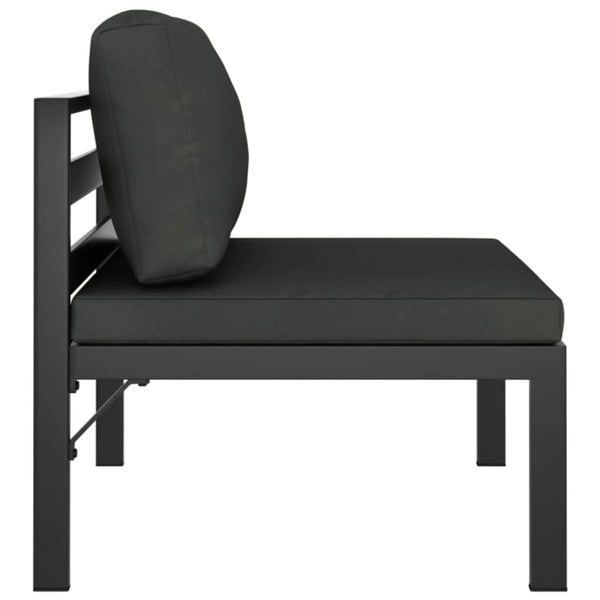 vidaXL 4-Seater Garden Sofa with Cushions Aluminum Anthracite