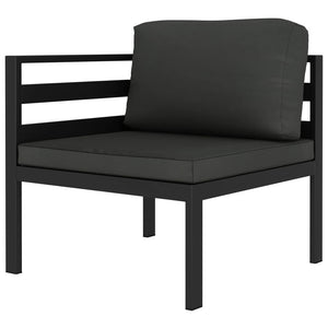 vidaXL 6-piece Garden Lounge Set with Cushions Aluminum Anthracite