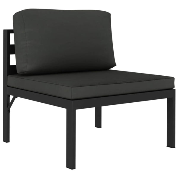 vidaXL 6-piece Garden Lounge Set with Cushions Aluminum Anthracite