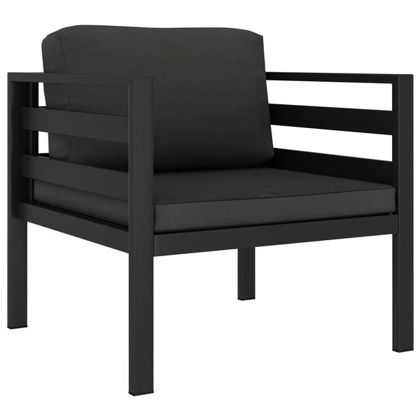 vidaXL 7-Piece Garden Lounge Set with Cushions Aluminum Anthracite