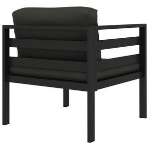 vidaXL 6-piece Garden Lounge Set with Cushions Aluminum Anthracite