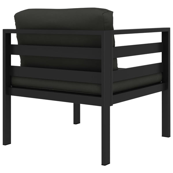 vidaXL 6-piece Garden Lounge Set with Cushions Aluminum Anthracite
