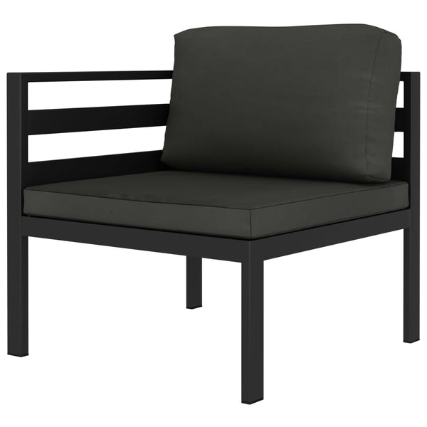 vidaXL 6-piece Garden Lounge Set with Cushions Aluminum Anthracite