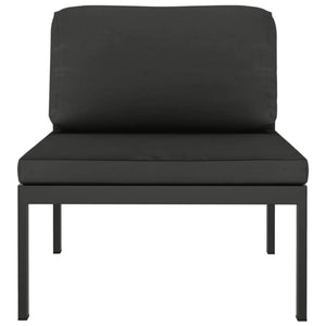 vidaXL 6-piece Garden Lounge Set with Cushions Aluminum Anthracite