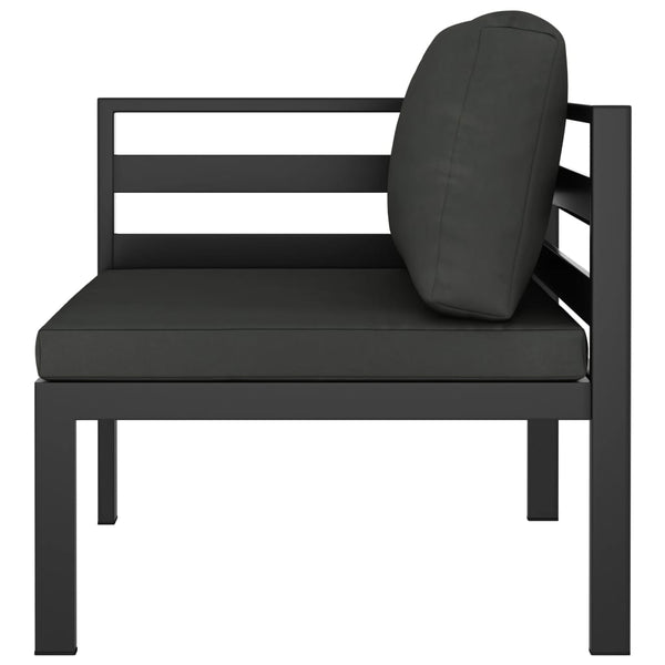 vidaXL 5-piece Garden Lounge Set with Cushions Aluminum Anthracite