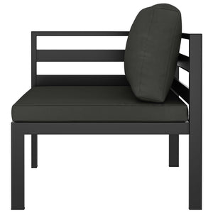 vidaXL 10-Piece Garden Lounge Set with Cushions Aluminum Anthracite